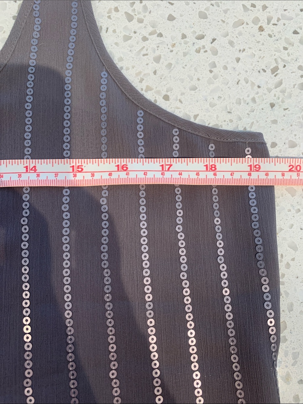 RW&CO Gray Sheer Striped Racerback Tank - Picture 7 of 8